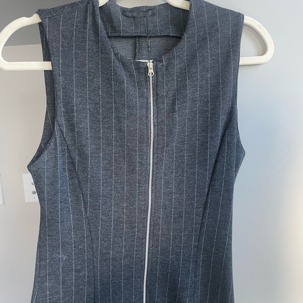 Zara Charcoal Pinstripe Dress
